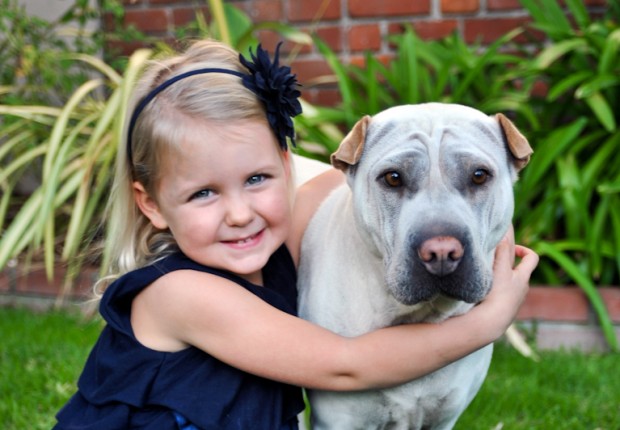 Young Girl with Dog