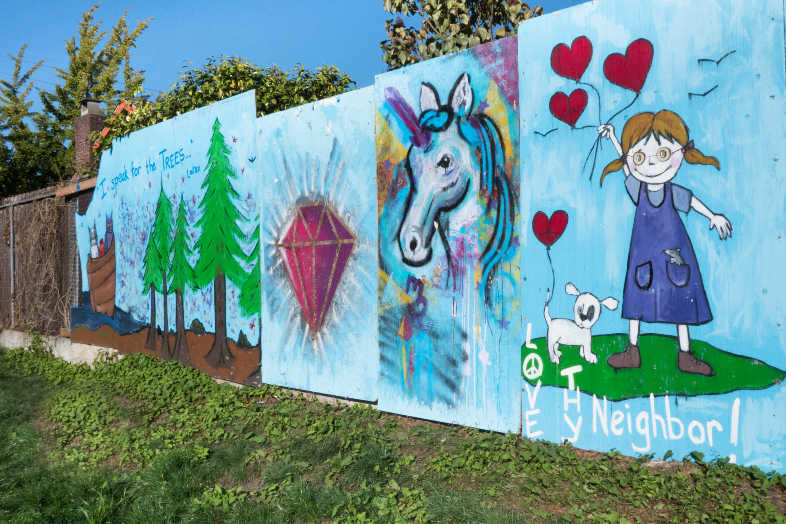 Seattle, art, greenwood, greenwood park, kid art, kid mural, murals, park