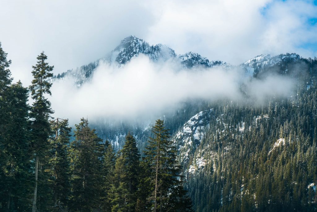 Washington, clouds, mountains, snoqualmie pass