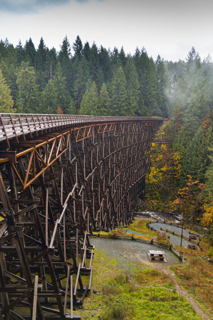 BC, Canada, Kinsol Trestle Bridge, wooden bridge
