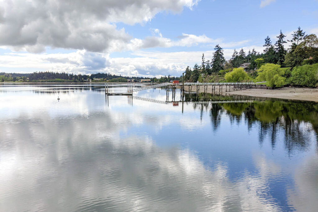 Whidbey Island, dock, holmes harbor, reflections