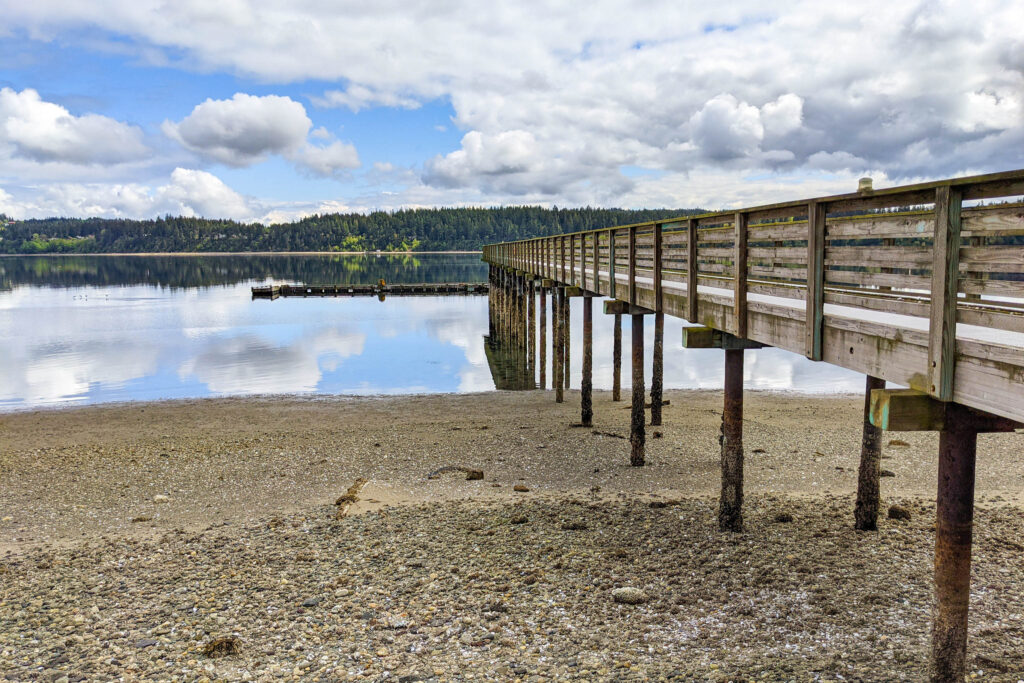 Whidbey Island, dock, holmes harbor, pier, reflections